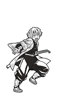 FiGPiN Demon Slayer: Kimetsu no Yaiba Zenitsu Agatsuma 3-in Collectible Enamel Pin