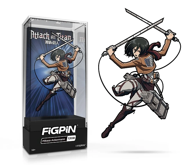 FiGPiN Attack on Titan Mikasa Ackermann 3-in Collectible Enamel Pin