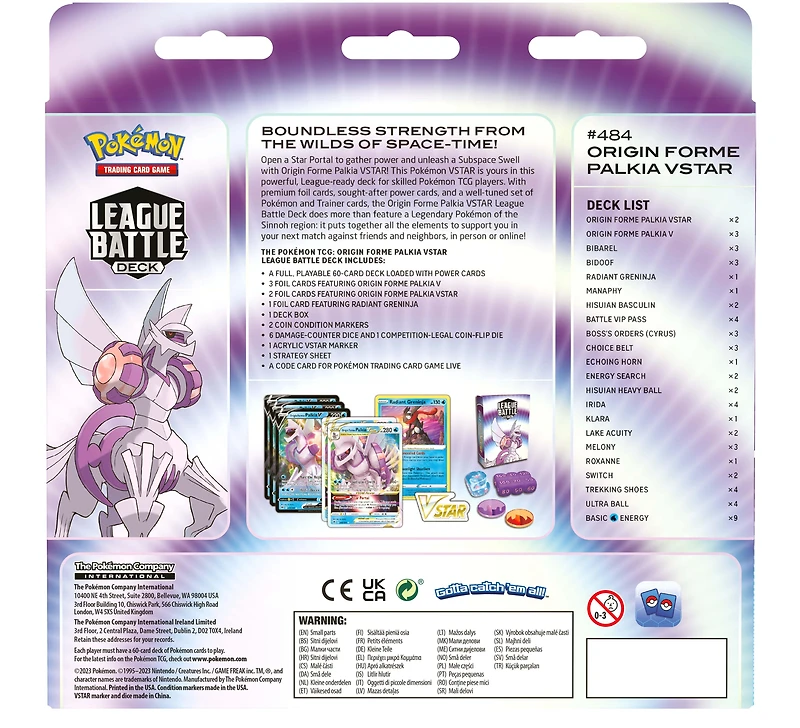 Pokemon Trading Card Game: Origin Forme Palkia VSTAR League Battle Deck
