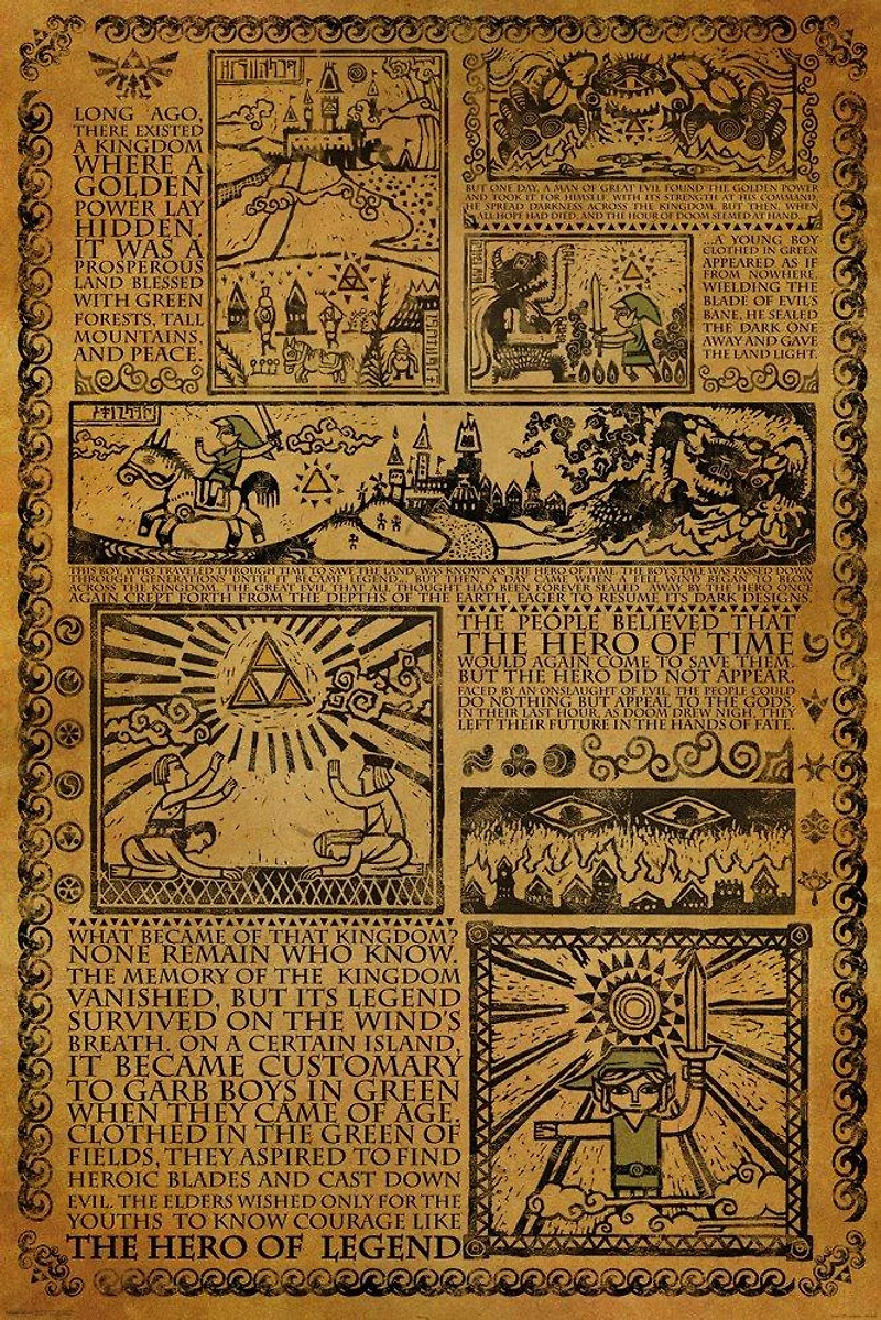 The Legend of Zelda Story of the Hero 24-in x 36-in Poster