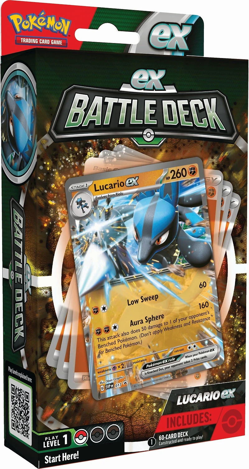 Pokemon Trading Card Game: Ampharos or Lucario ex Battle Deck