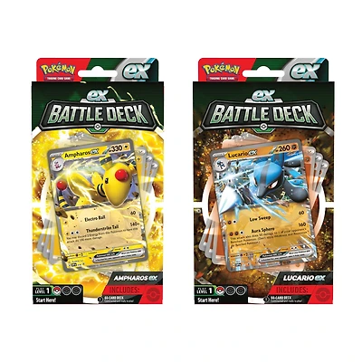 Pokemon Trading Card Game: Ampharos or Lucario ex Battle Deck