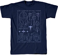 Geeknet Star Wars: The Mandalorian Season 3 The Mandalorian Grid T-shirt GameStop Exclusive