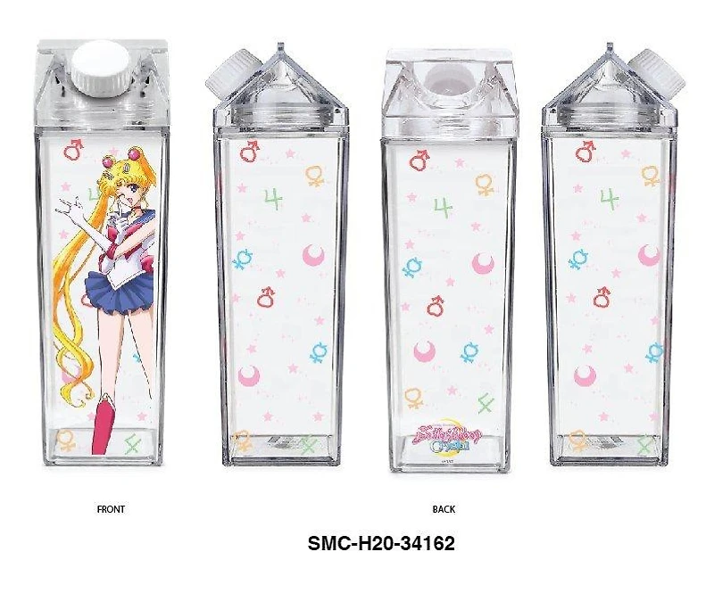 Sailor Moon 16 oz. Plastic Milk Carton Bottle
