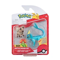 Jazwares Pokemon Battle Figure Set 3-Pack (Rockruff, Bellossom