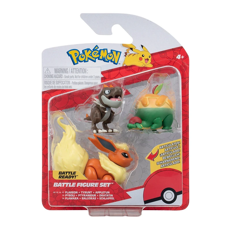 Jazwares Pokemon Battle Figure Set 3-Pack (Appltun, Tyrunt