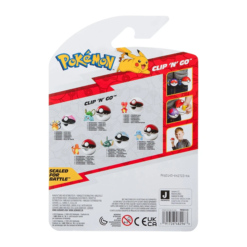 Jazwares Pokemon Clip N Go Squirtle and Poke Ball