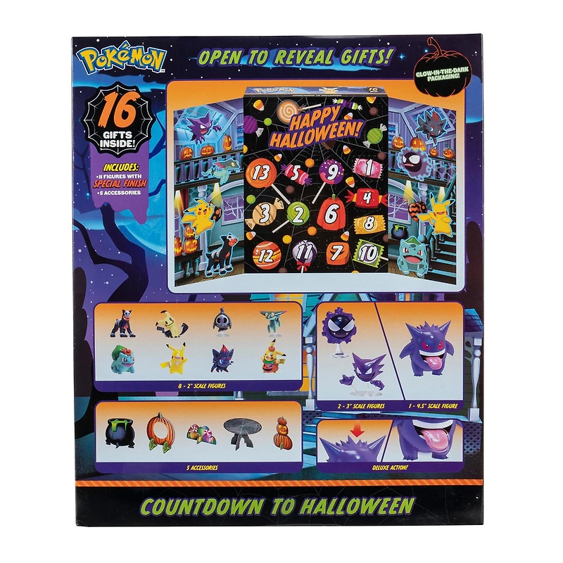 Jazwares Pokemon 2023 Countdown to Halloween Calendar Battle Figure Multipack Set