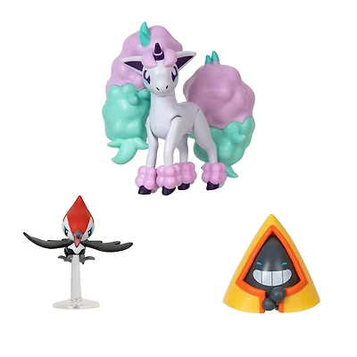 Jazwares Pokemon Battle Figure Set 3-Pack (Snorunt, Pikipek, Galarian Ponyta)