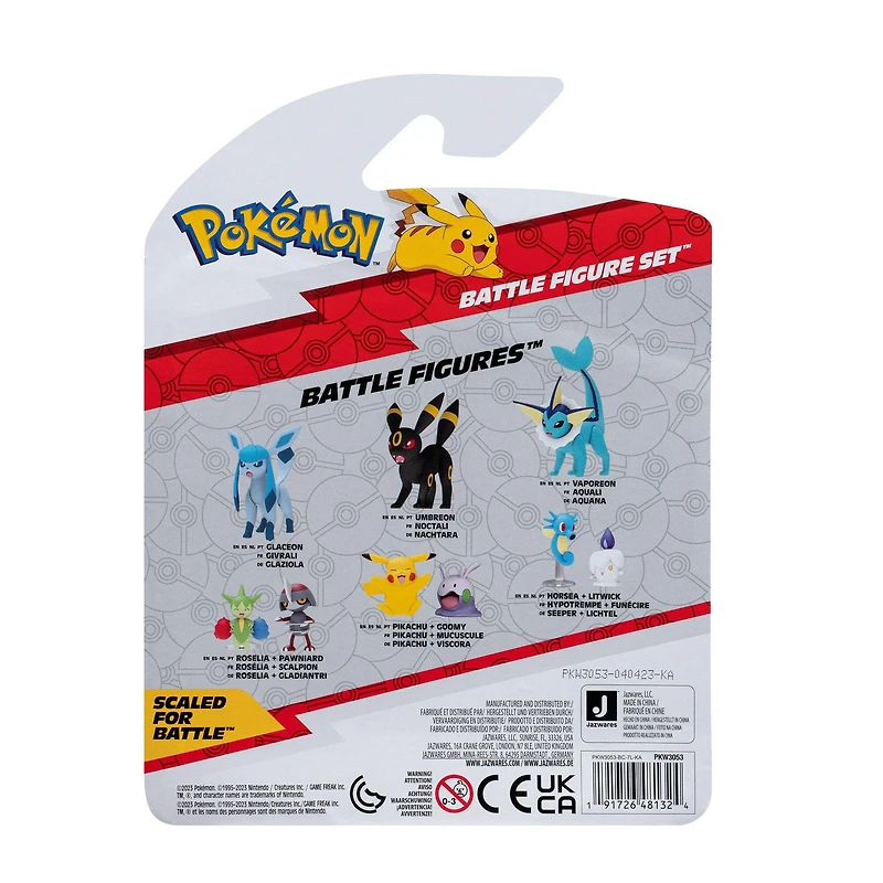 Jazwares Pokemon Battle Figure Set 3-Pack (Snorunt, Pikipek, Galarian Ponyta)