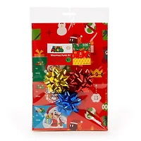 Super Mario 9-Piece Holiday Wrapping Paper Kit 3 Sheets, 3 Gift Tags, 3 Bows