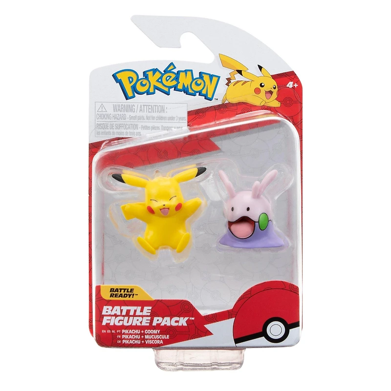 Jazwares Pokemon Goomy and Pikachu Battle Figure Set 2-Pack