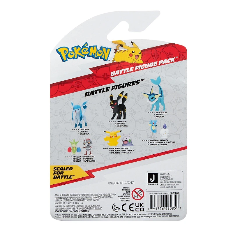 Jazwares Pokemon Pawniard and Roselia Battle Figure Set 2-Pack
