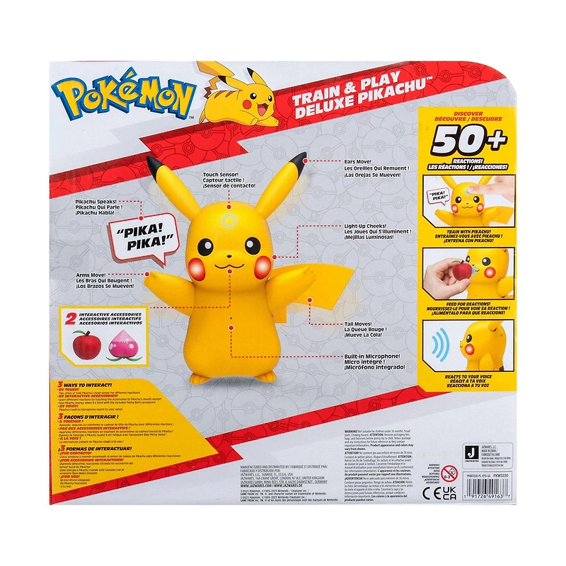 Jazwares Pokemon Train and Play Deluxe Pikachu Battle Figure Set 3-Pack