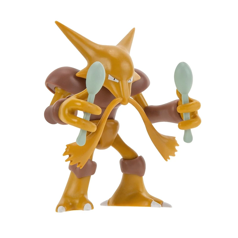 Jazwares Pokemon Alakazam 4.5-in Battle Feature Figure