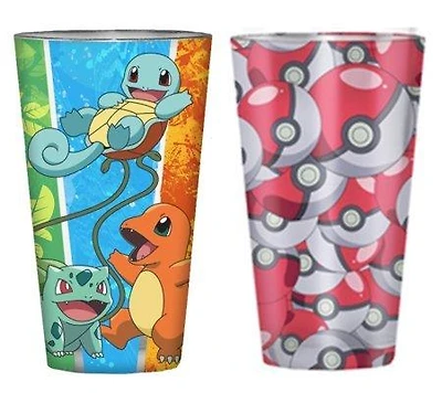 Pokemon Starters Evolution 16 oz Pint Glass Set