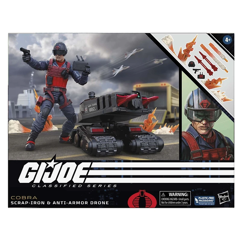 Hasbro G.I Joe Classified Series Scrap-Iron and Anti-Armor Drone 6-in Action Figure Set 2-Pack