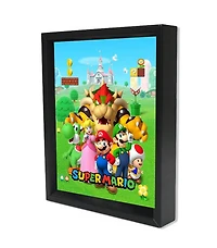 Super Mario - Mario and Friends 9-in x 11-in 3D Lenticular Shadow Box