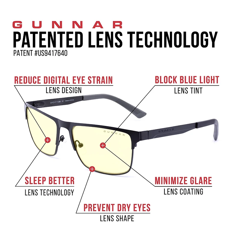 GUNNAR Blue Light Gaming and Computer Glasses - Pendleton