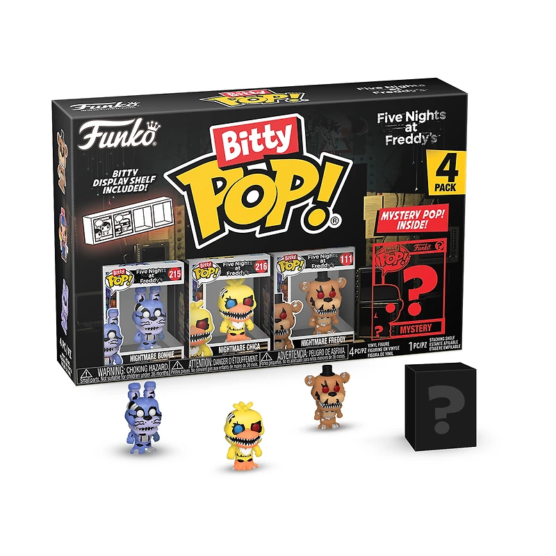 Funko Bitty POP! Five Nights at Freddy's 0.9-in Vinyl Figure Set 4-Pack (Bonnie, Chica, Freddy