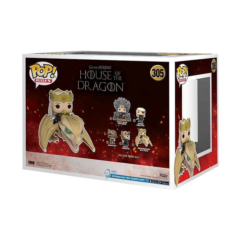 Funko POP! Ride Deluxe: Game of Thrones: House of the Dragon Queen Rhaenyra with Syrax 5-in Vinyl Figure