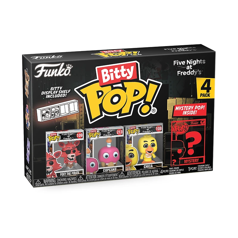 Funko Bitty POP! Five Nights at Freddy's 0.9-in Vinyl Figure Set 4-Pack (Foxy the Pirate, Cupcake, Chica