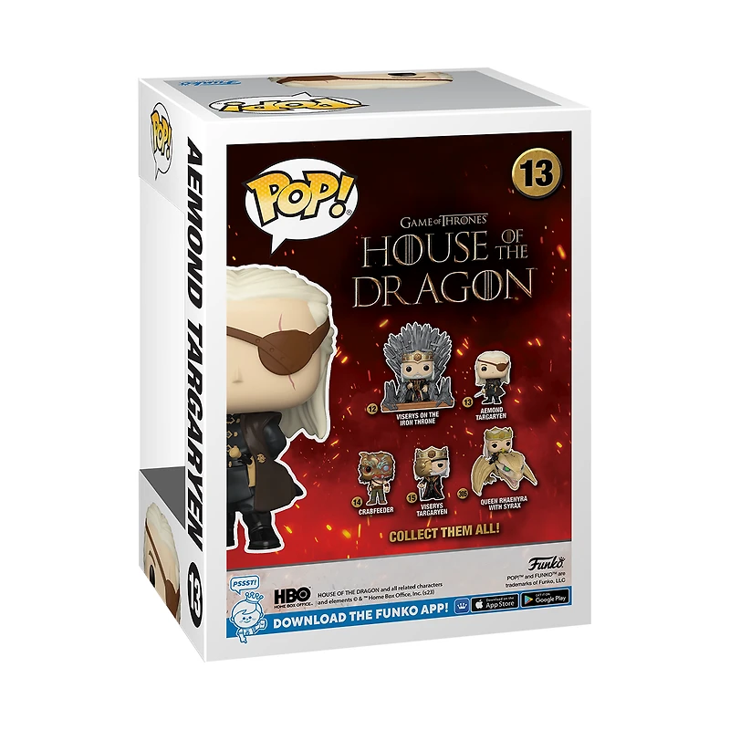 Funko POP! Television: Game of Thrones: House of the Dragon Aemond Targaryen (or Chase) 3.9-in Vinyl Figure