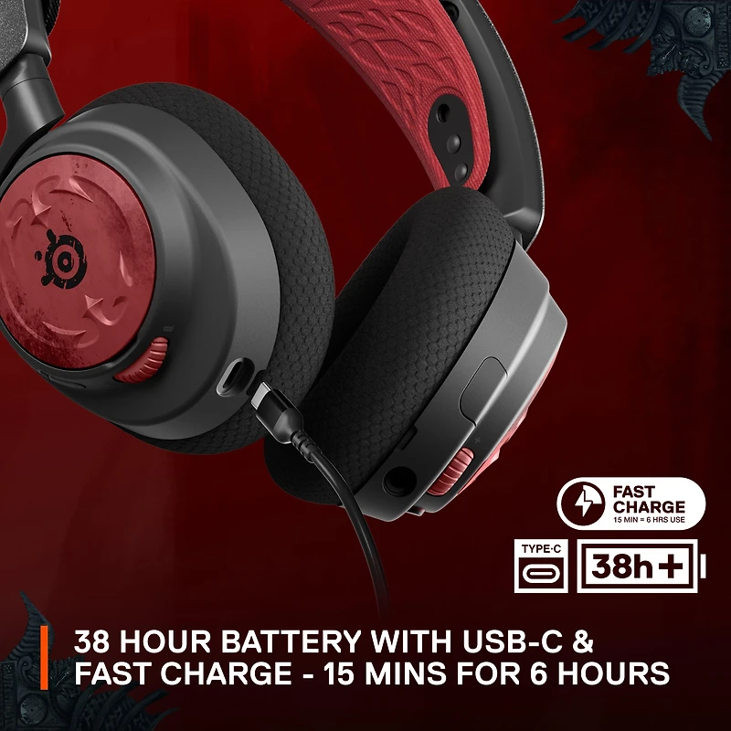SteelSeries Arctis Nova 7 Limited Edition Diablo IV Wireless Gaming Headset for PlayStation 4/5, Switch, and PC