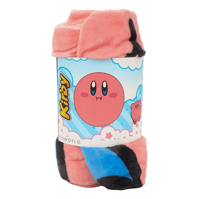 Kirby Round Face Digital Print Throw Blanket