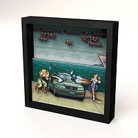 Pixel Frames Street Fighter II Car Scene 3D Shadow Box Framed Decor Wall Art