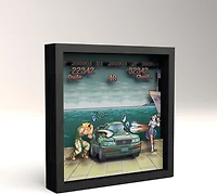 Pixel Frames Street Fighter II Car Scene 3D Shadow Box Framed Decor Wall Art