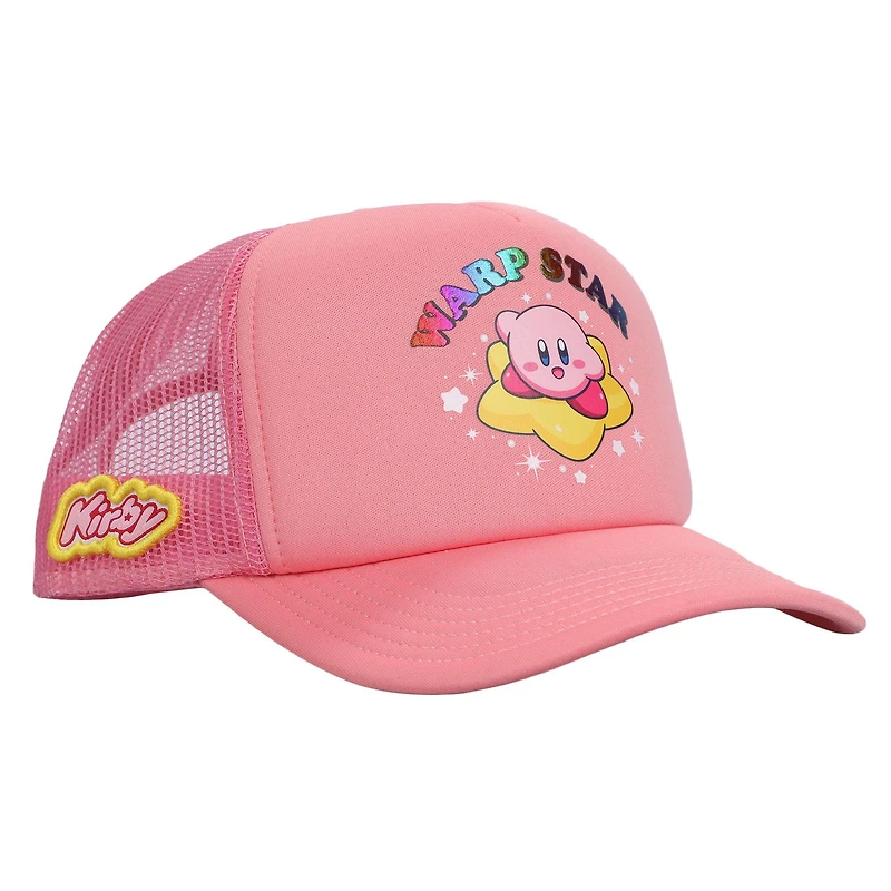 Kirby Warp Star Men's Pink Foam Trucker Snapback Hat