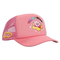 Kirby Warp Star Men's Pink Foam Trucker Snapback Hat
