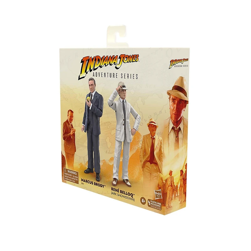 Hasbro Indiana Jones Adventure Series Marcus Brody and Rene Belloq (Ark Showdown) 6-in Action Figure Set 2-Pack
