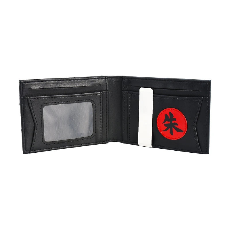 Naruto Itachi Face Metal Symbol Bi-Fold Wallet with Money Clip