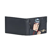 Naruto Itachi Face Metal Symbol Bi-Fold Wallet with Money Clip