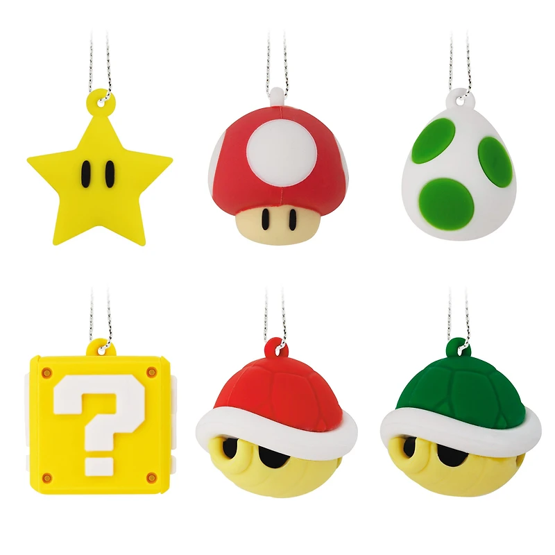Hallmark Super Mario PVC Figural Mini Ornament Set
