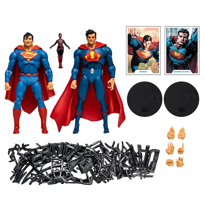 McFarlane Toys DC Multiverse Superman vs. Superman of Earth-3 with Atomica Action Figure Set 2-Pack