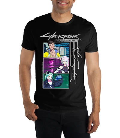 Cyberpunk Character Black Unisex Short Sleeve T-Shirt