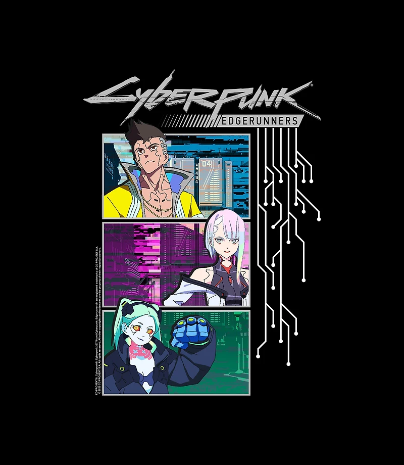 Cyberpunk Character Black Unisex Short Sleeve T-Shirt