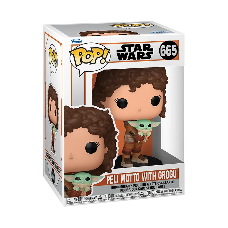 Funko POP! Television: Star Wars The Mandalorian Peli Motto 4.65-in Vinyl Bobblehead Figure