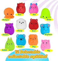 Ja-Ru Mochi Squishy Animal Kawaii Fidget Toys 3-Pack (Styles May Vary)