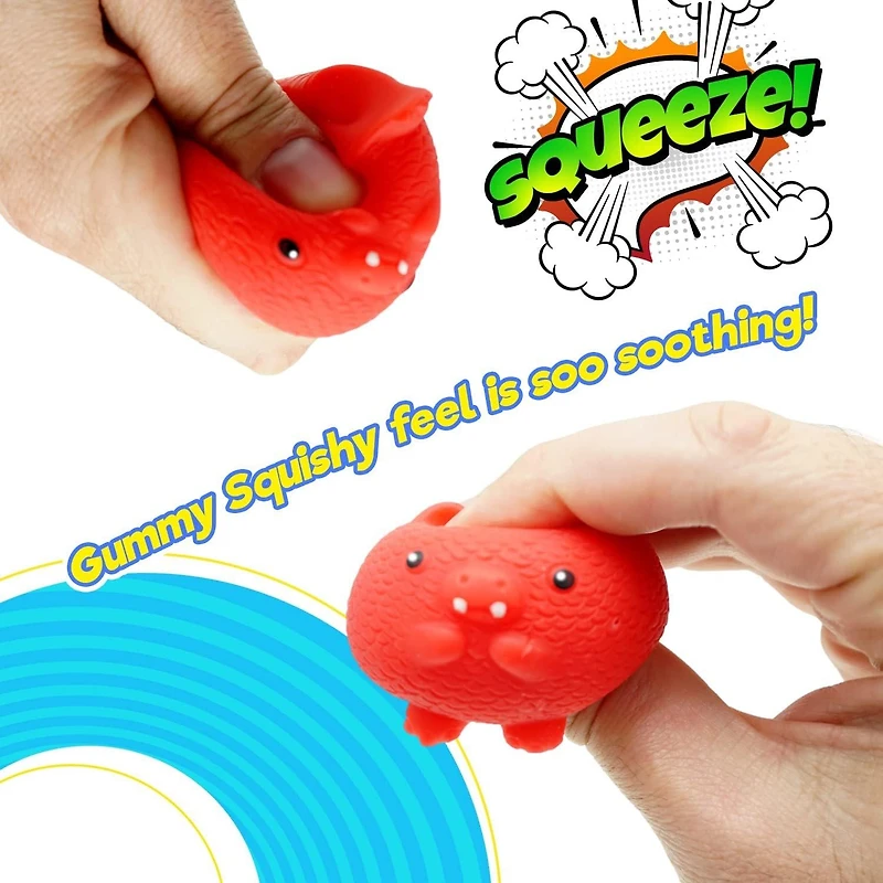Ja-Ru Mochi Squishy Animal Kawaii Fidget Toys 3-Pack (Styles May Vary)