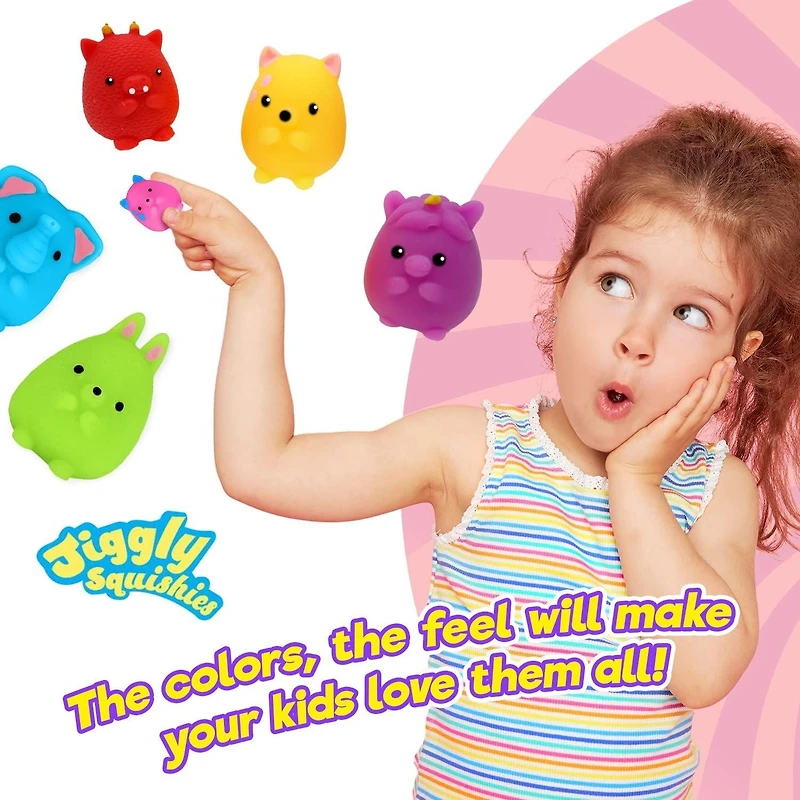 Ja-Ru Mochi Squishy Animal Kawaii Fidget Toys 3-Pack (Styles May Vary)