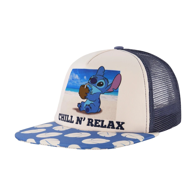 Disney Lilo and Stitch Chill N Relax Beach Coconut Skater Snapback Hat