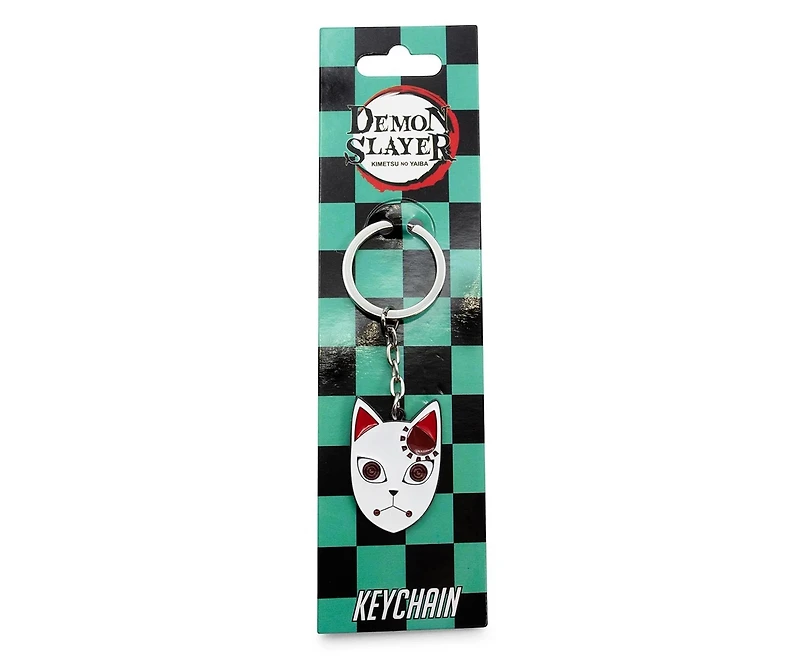 Demon Slayer: Kimetsu no Yaiba Tanjiro Kamado Fox Mask Enamel Pendant Keychain