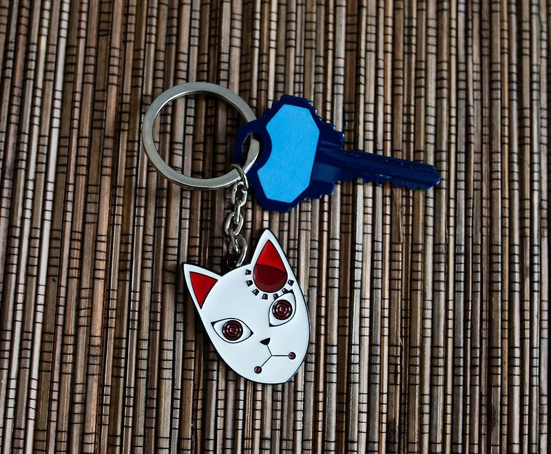Demon Slayer: Kimetsu no Yaiba Tanjiro Kamado Fox Mask Enamel Pendant Keychain