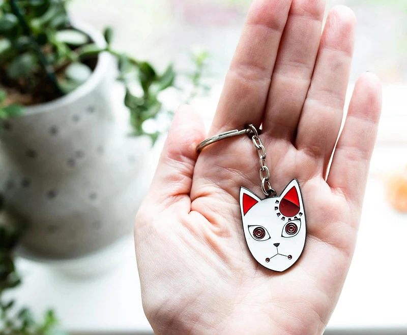 Demon Slayer: Kimetsu no Yaiba Tanjiro Kamado Fox Mask Enamel Pendant Keychain