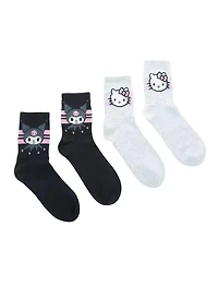 Hello Kitty and Kuromi Crew Socks 2 Pack
