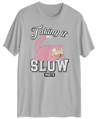 Pokemon Slowpoke Graphic Gray Unisex Short Sleeve T-Shirt